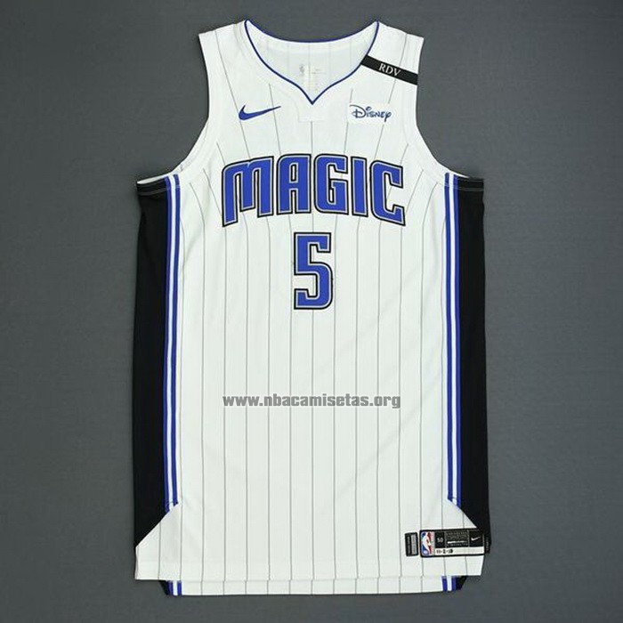 Camiseta Orlando Magic Mohamed Bamba NO 5 Icon Autentico 2019-20 Blanco
